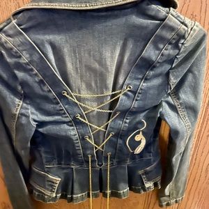 Denim corset back jacket